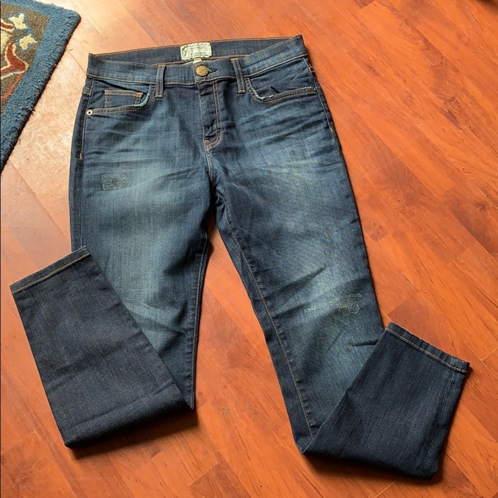Current Elliot jeans Typhoon destroyed jeans